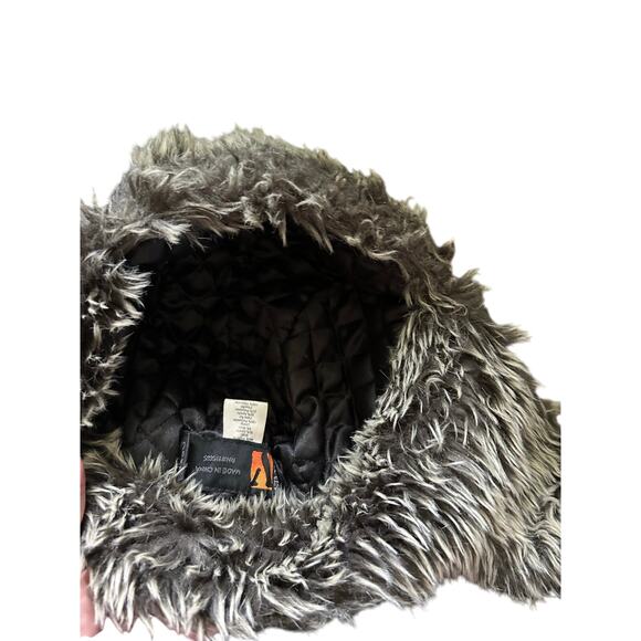 EUC Buffalo Plaid Lumberjack Hat Red Black Ear Muffs Snaps Warm Cozy Quilted - Picture 3 of 3